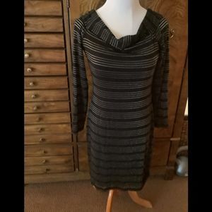 Women’s Black with Silver Thread I State Dress